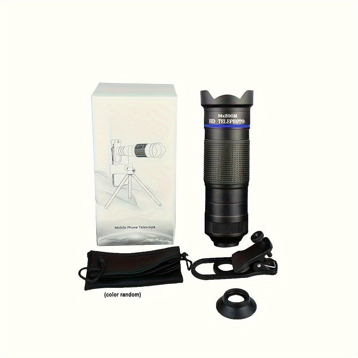 HD Monocular Telescope With Phone Clip Zoom Lens for Concert