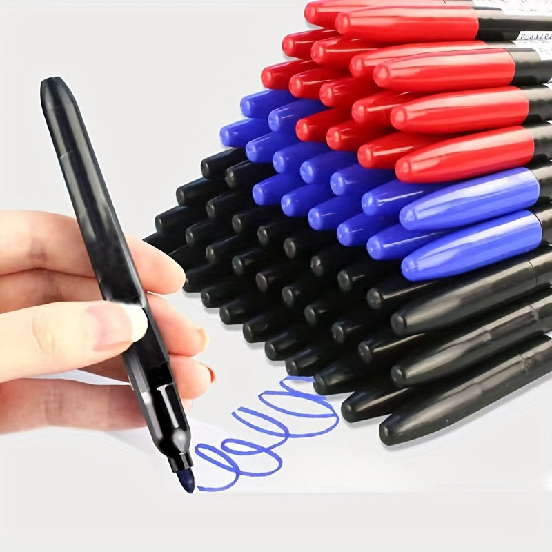 6Pcs Permanent Art Marker Pen Fine Point Waterproof Thin Nib Red 1.5mm