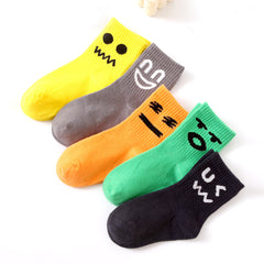Boys Cartoon Socks 5 Pairs Fun Design