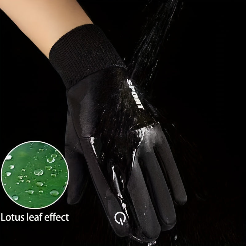Winter Waterproof Touch Screen Fleece Gloves for Outdoor Activities