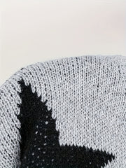 Casual Star Pattern Long Sleeve Pullover Jumper
