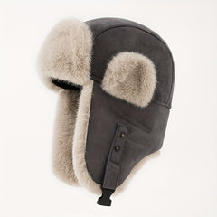 Fleece Lined Thermal Trapper Hat Ear Flap Windproof Aviator Cap