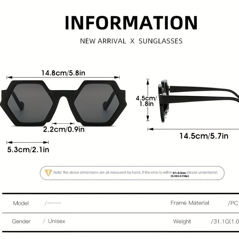 Y2K Geometric Sunglasses Hiphop Gradient Jelly Glasses UV400