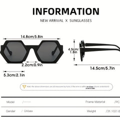 Y2K Geometric Sunglasses Hiphop Gradient Jelly Glasses UV400