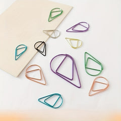 50pcs Large Paper Clips in Purple, Silver, Green - Office Supplies Stationery