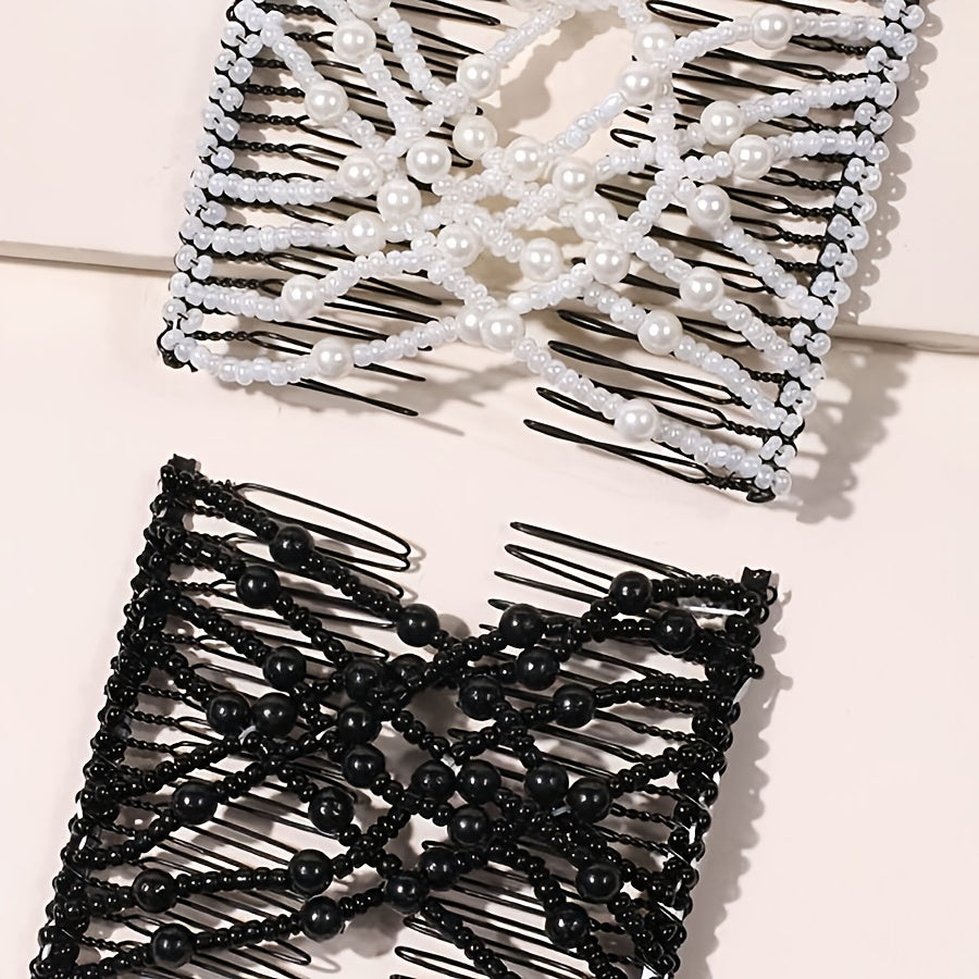 Double Stretching Combs Hair Bun Maker Hair Styling Tools
