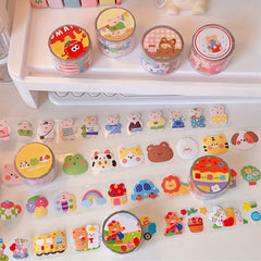 Creative Bear Tape Journal Index Stickers DIY Decoration Stickers