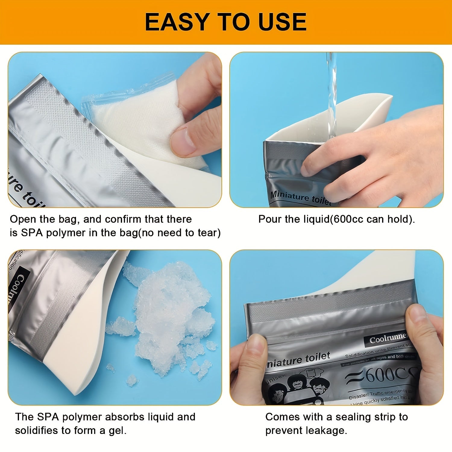 20pcs Camping Pee Bags Disposable Urinals & Vomiting Bags For Travel Emergency