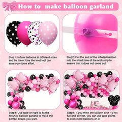 Pink Mouse Balloon Garland Arch Kit Birthday Party Supplies