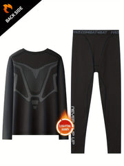 Men's Compression Suit Long Sleeve Skinny Fit T-shirt And Leggings For Winter