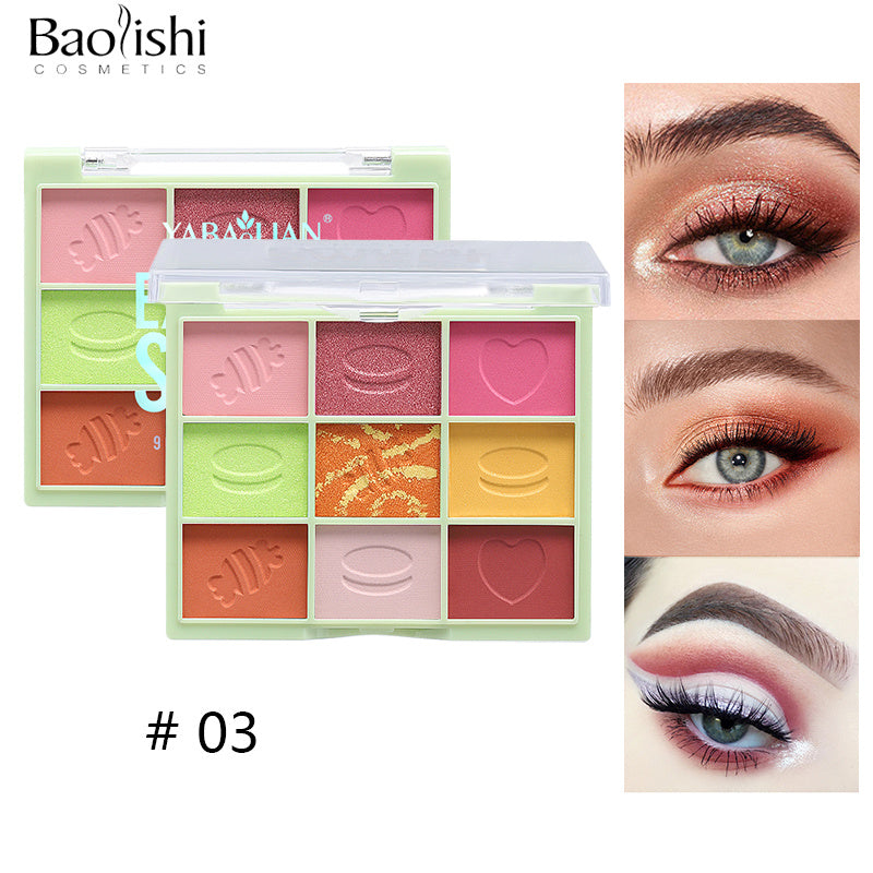 Smokey YABAOLIAN Eyeshadow Palette 9 Colors Eye Makeup Palette