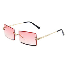 Cut Edge Rimless Sunglasses UV400 Protection