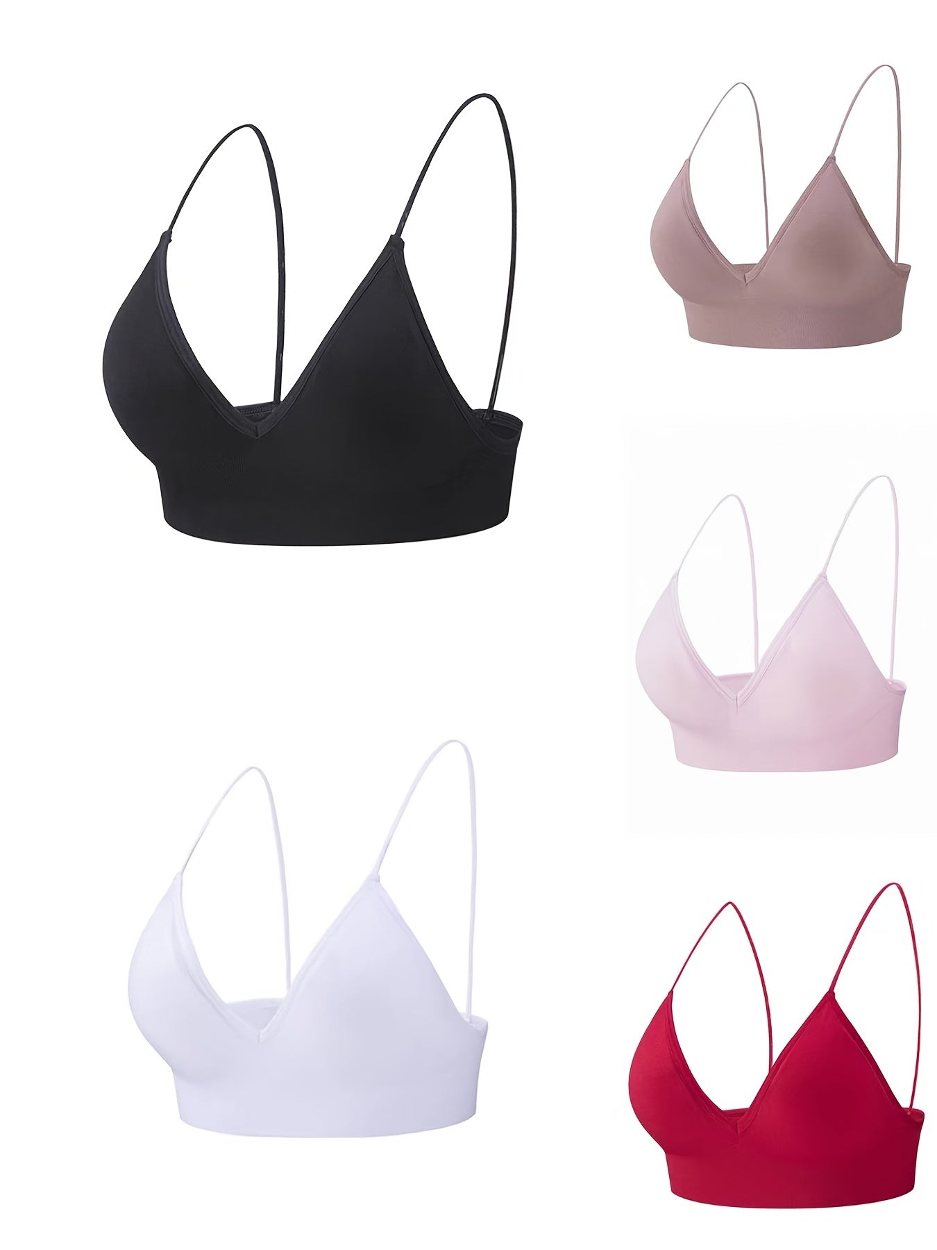 5pcs Lace Push Up Bra Sexy High Stretch Comfortable Bra Underwear