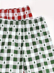 2 Pack Women's Plus Size Christmas Sleepwear Bottoms Set