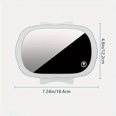 Car Visor Makeup Mirror USB Rechargeable Touch Light