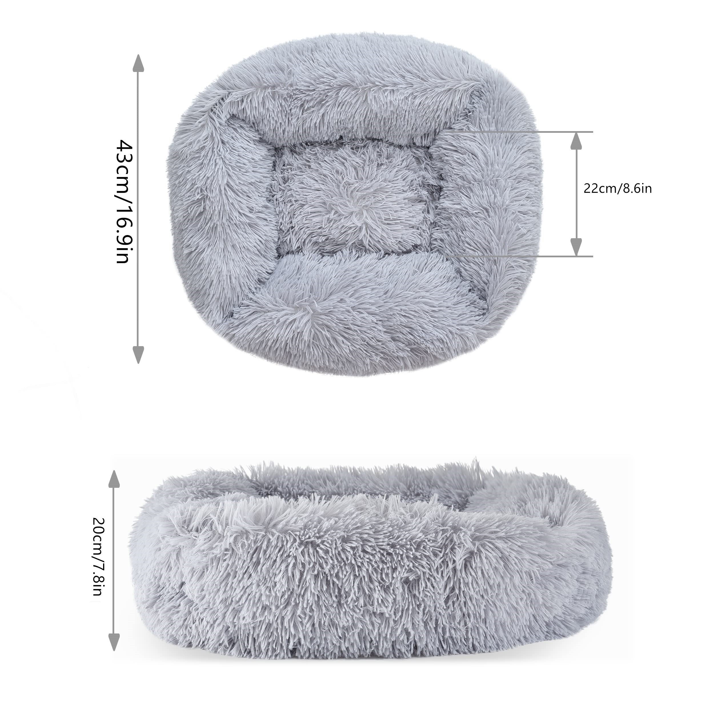 Soft Plush Washable Pet Bed for Kittens
