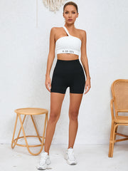 Honeycomb Yoga Sports Shorts High Waist Workout Biker Shorts