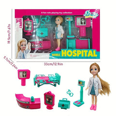 Doll Med School Playset 13 Doll w/ Accessories Role Play Toy Ideal Gift