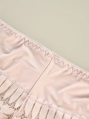 3 Pack Plus Size Panties Set Women's Plus Floral Lace Wide Waistband