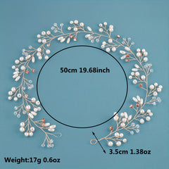 Silver Bridal Headpiece Faux Pearl Crystal Hair Accessories