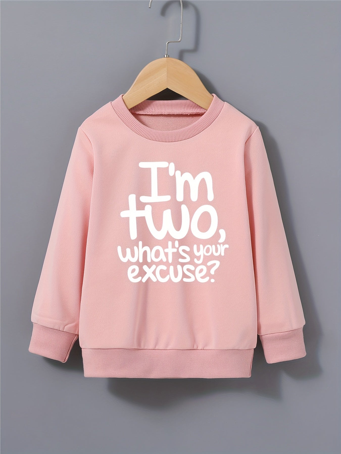 Boys Sweatshirt I'M TWO Print Casual Top Kids Clothes