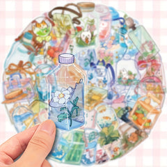 50 Mixed Cartoon Vinyl Stickers for Laptop Water Bottle Car Scrapbook