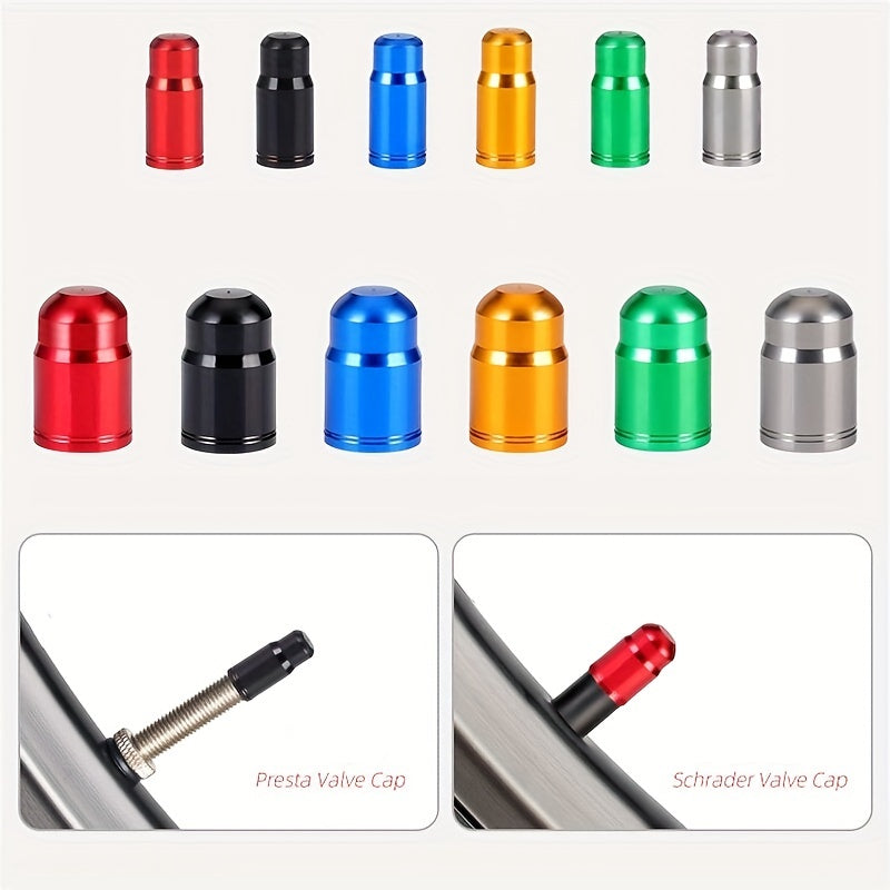 2PCS TOOPRE Bike Valve Caps Aluminum Alloy Vacuum Tire Law Compliant