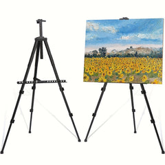 Aluminum Metal Art Easel Artist Tripod Adjustable Height
