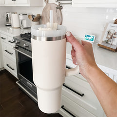 Stainless Steel 40oz Tumbler with Handle and Straw Lid