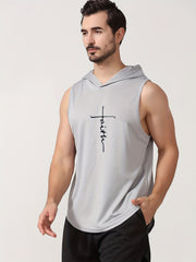 Men's Faith Print Hooded Active Tank Top