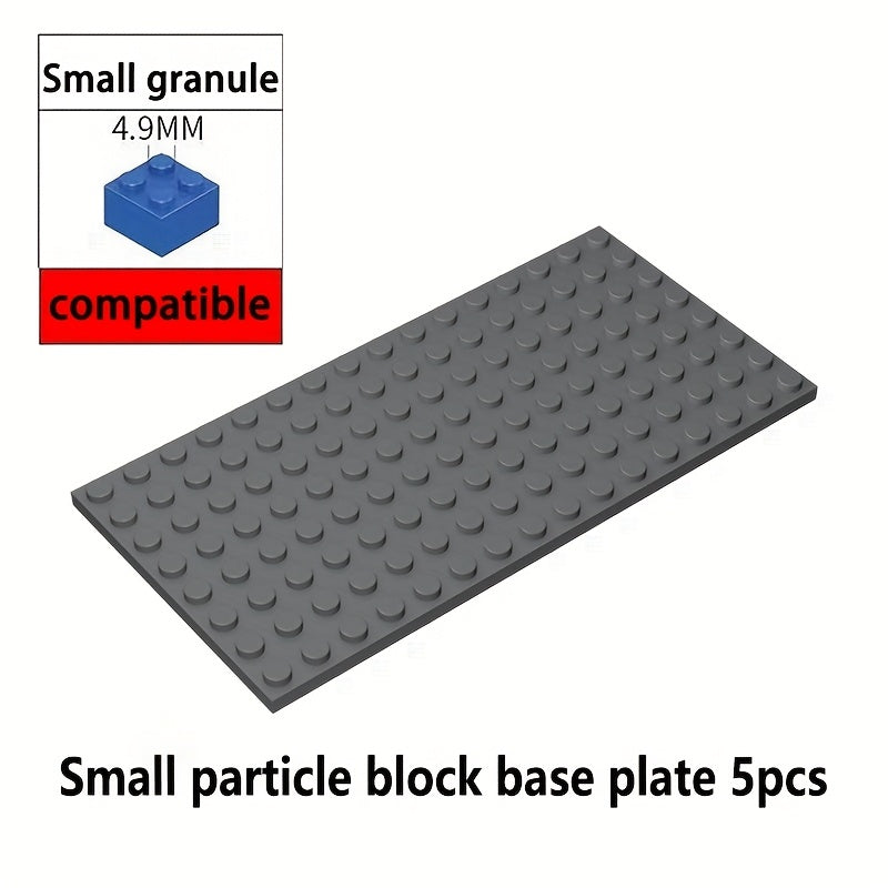 5 Pack Small Particle Building Blocks 8x16 Hole Classic Bricks DIY Set