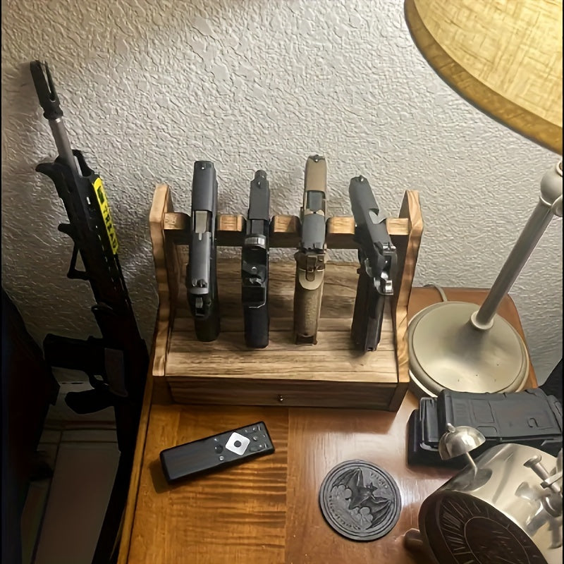 Solid Wood Storage Rack with Drawer Multifunctional Organizer