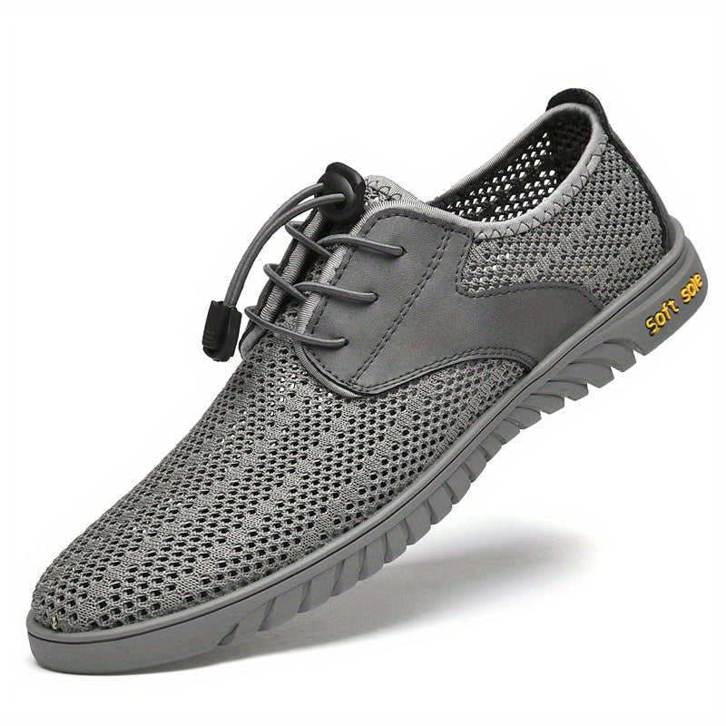 Men's Lightweight No Tie Athletic Shoes with Ventilation Holes