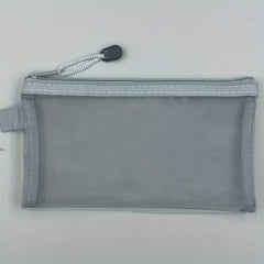 Transparent Pen Bag Mesh Storage School Exam Stationery Box Pencil Bag