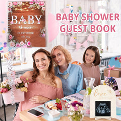Floral Shower Guest Book Memory Book for Girls & Boys