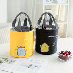 Round Insulated Lunch Bag Leakproof Freezable Office Work School Picnic Beach