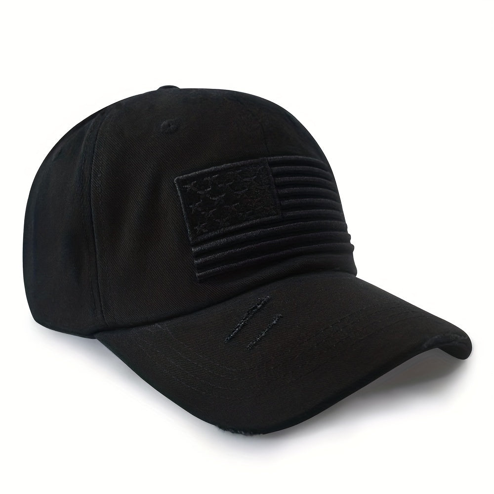 Old Fashioned 3D American Flag Baseball Cap