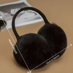 Winter Ear Muffs Faux Fur Ear Warmers Snap Closure Machine Washable Men Women