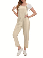 Casual Knot Strap Overall Jumpsuit for Spring & Summer