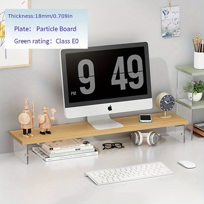 Desktop Raised Storage Rack Acrylic Bracket Monitor Heightening Desktop Storage