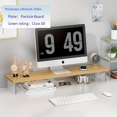 Desktop Raised Storage Rack Acrylic Bracket Monitor Heightening Desktop Storage