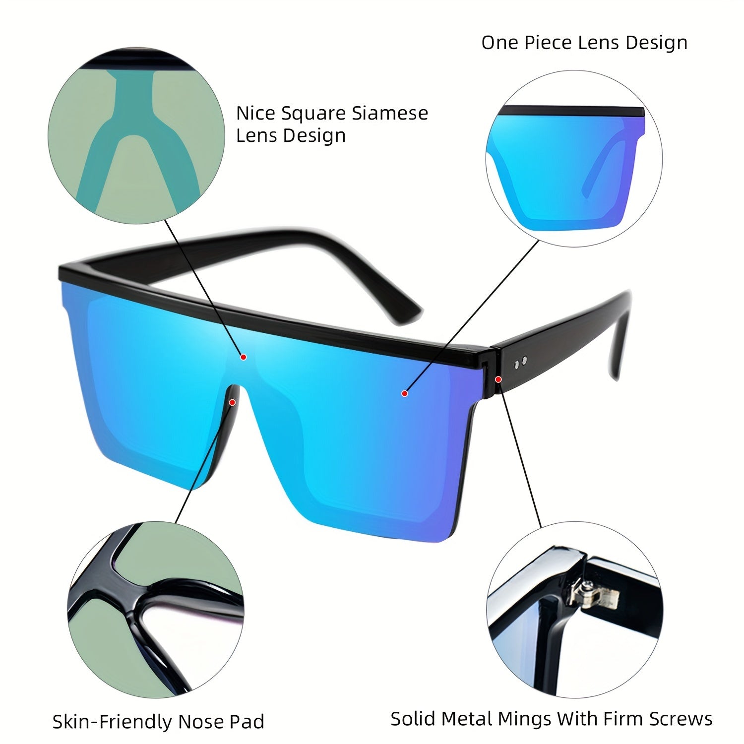 2Pairs Men's Rimless Sunglasses Bundle with Pocket Glasses & Cloth