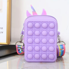 Colorful Unicorn Crossbody Coin Purse Zipper Wallet Holiday Gift