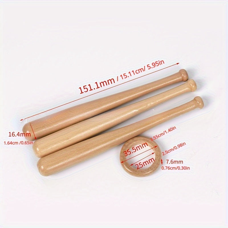 Wooden Baseball Display Stand Holder Bat Style Ball Holder
