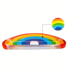 Inflatable Rainbow Water Mattress for Pool Party - Semi Circular Design