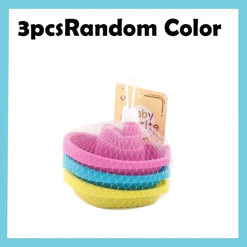 Rainbow Stacking Boats Non-Toxic Bath Toys for Boys and Girls