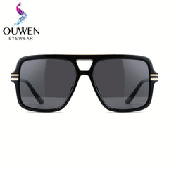 OUWEN Retro Oversized Square Pilot Polarized Men's Sunglasses