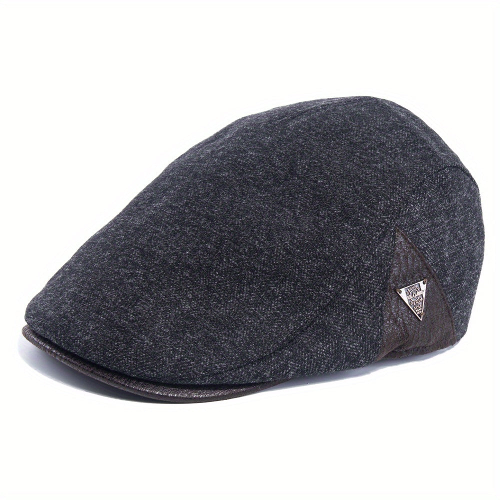 Winter Woolen Newsboy Flat Cap Warmer Beret Hat Men's Ivy Golf Hats