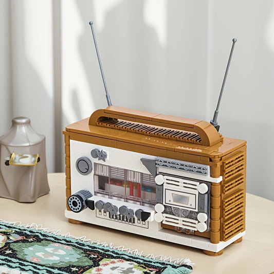1000 Retro Radio Building Blocks Set Vintage Radio Decorative Figurines
