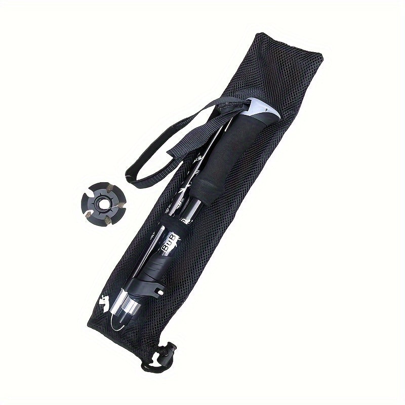 Aluminum Alloy Telescopic Climbing Stick Folding Handle 3 Layers Paint